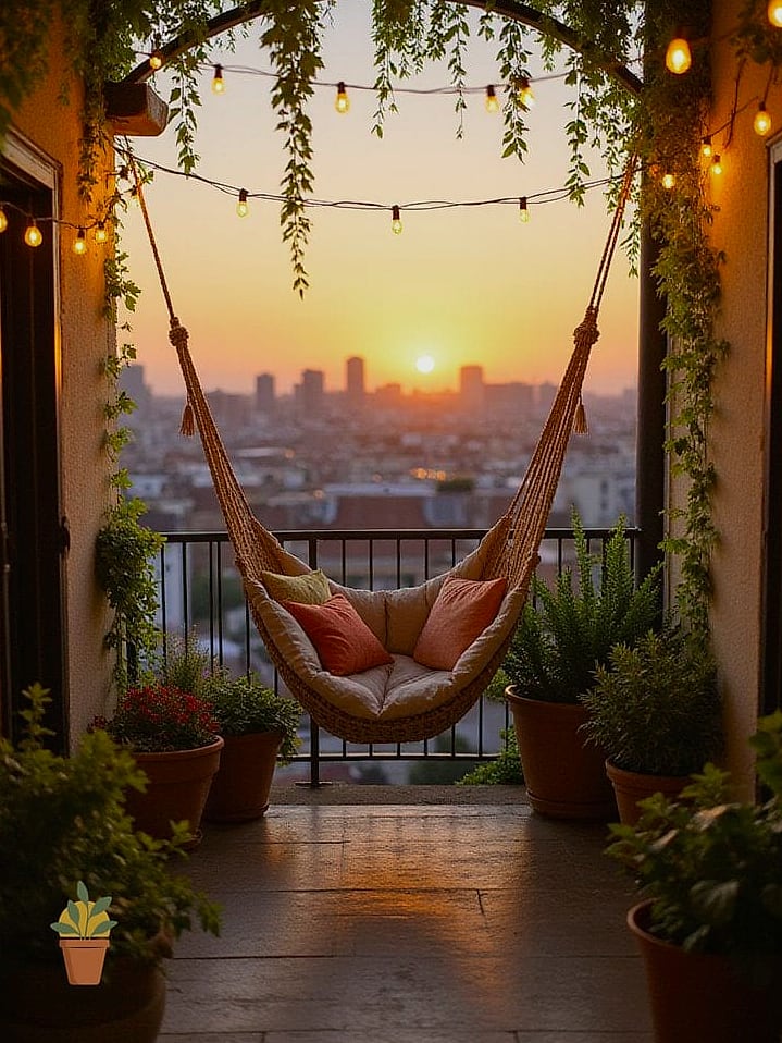 Add a Hammock Chair for a Relaxed Vibe