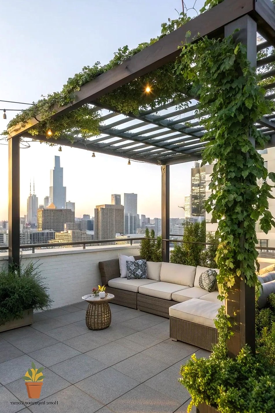 17 Rooftop Terrace Ideas That Will Transform Your Space 3 Add a Pergola for Shade