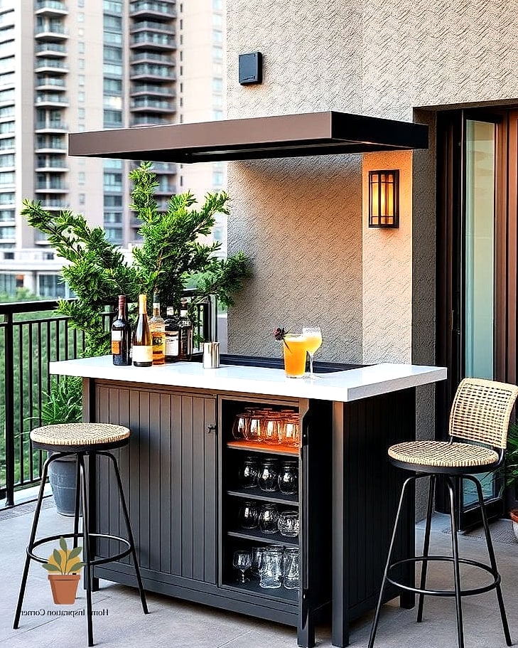 15 Balcony Bar Ideas From Homes We Absolutely Love 16 The All-in-One Outdoor Bar Cabinet