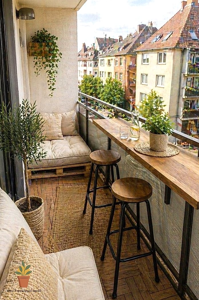 Balcony Bar for Two Stools