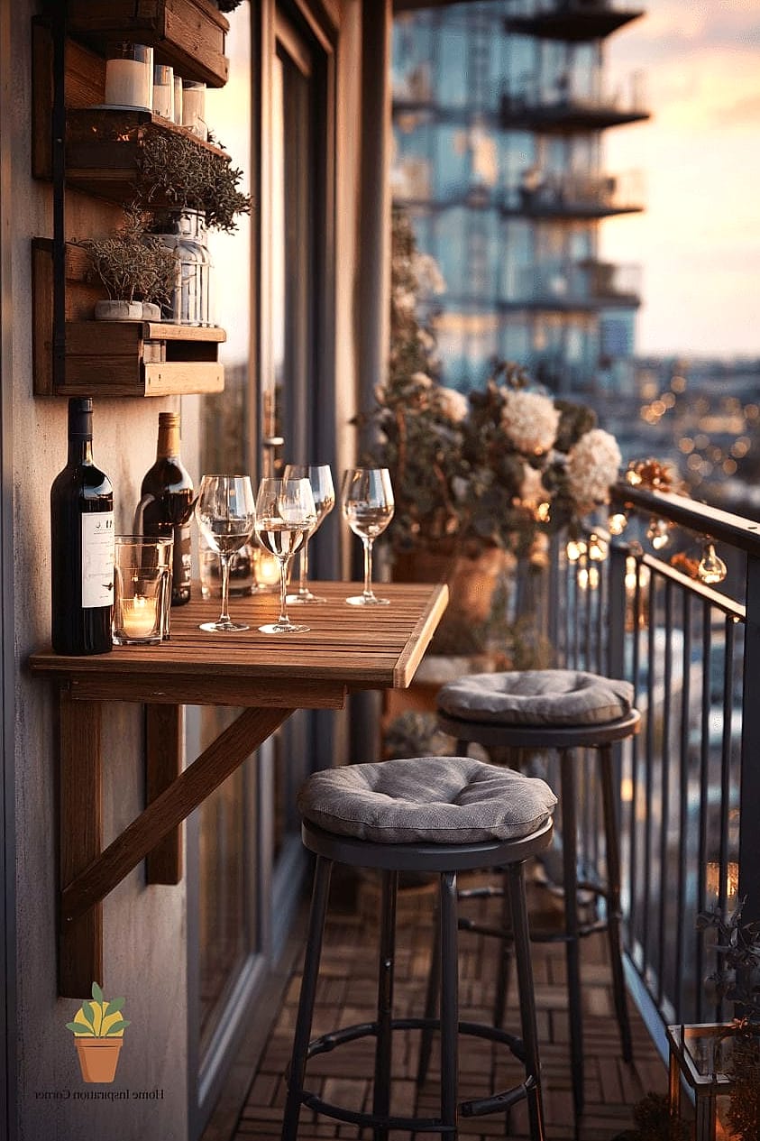 Balcony Bar Rail Shelf