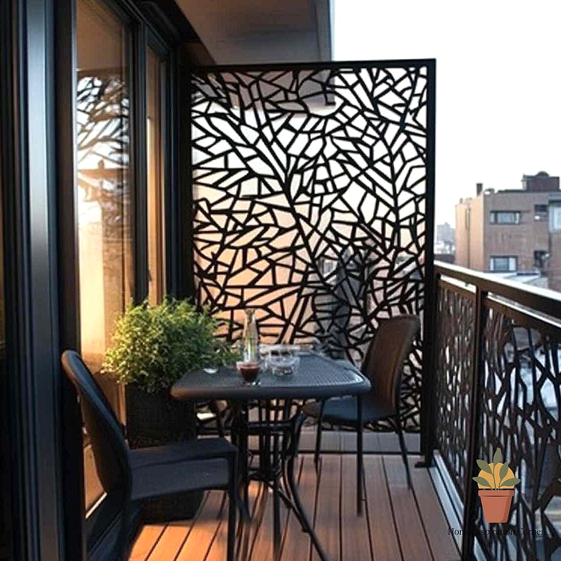 Balcony Privacy Screen With Greenery