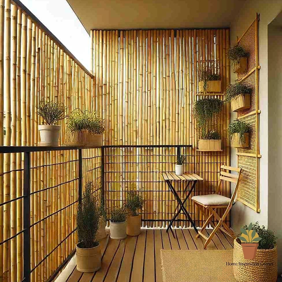 Bamboo or Reed Privacy Railings