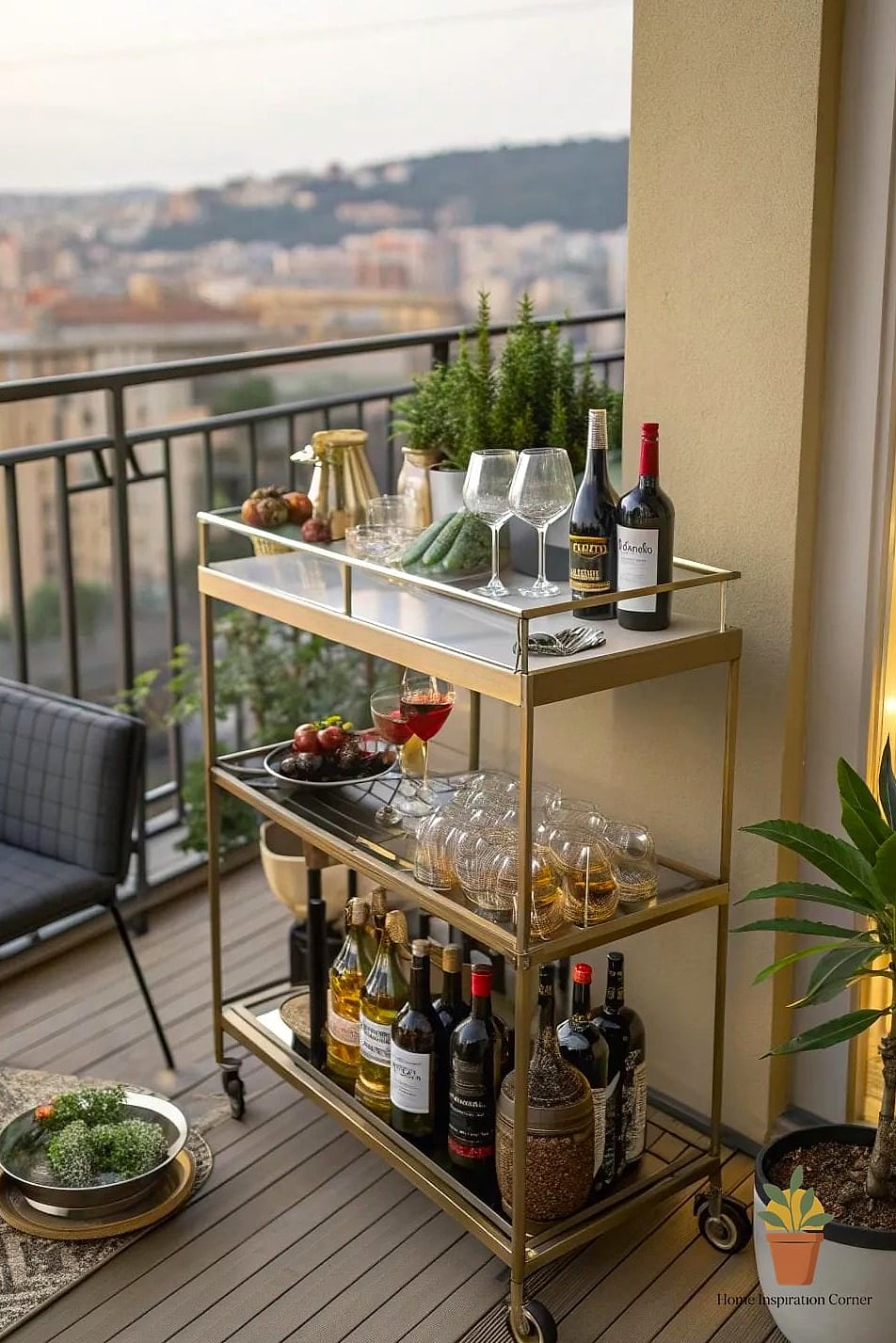 Bar Cart for Outdoor Entertaining