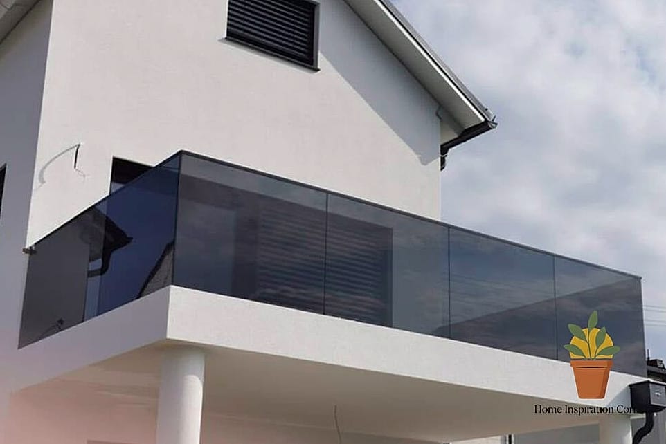 21 Glass Railing Balcony Looks We're Obsessed With This Year 3 Black Metal Frames with Clear Glass Inserts