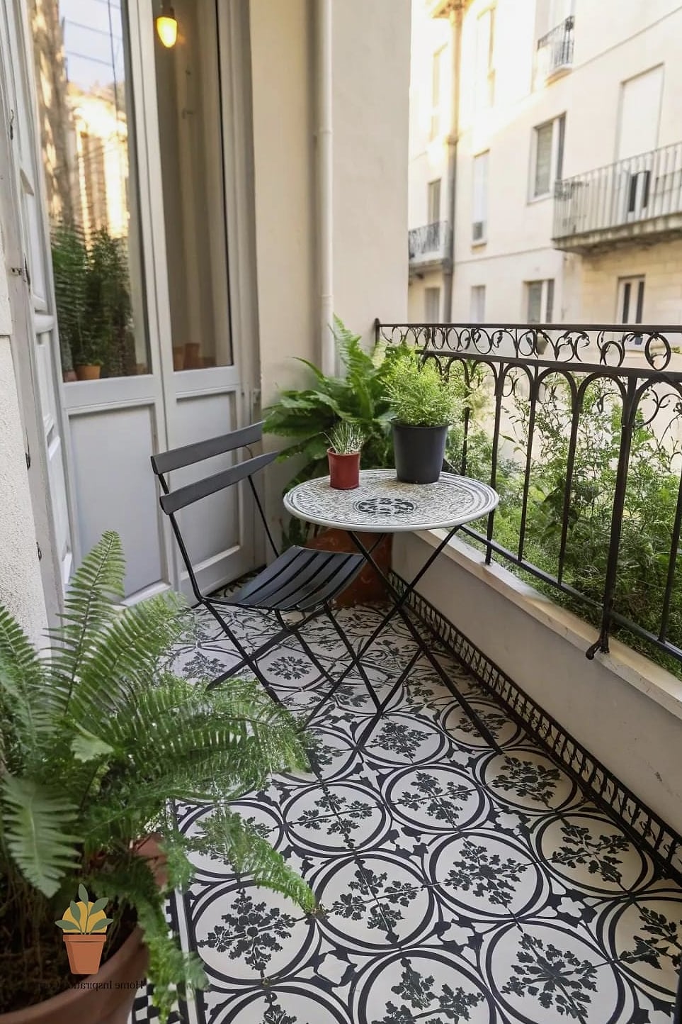 18 Balcony Tiles Ideas That Will Transform Your Space 19 Bold Encaustic-Style Cement Tile