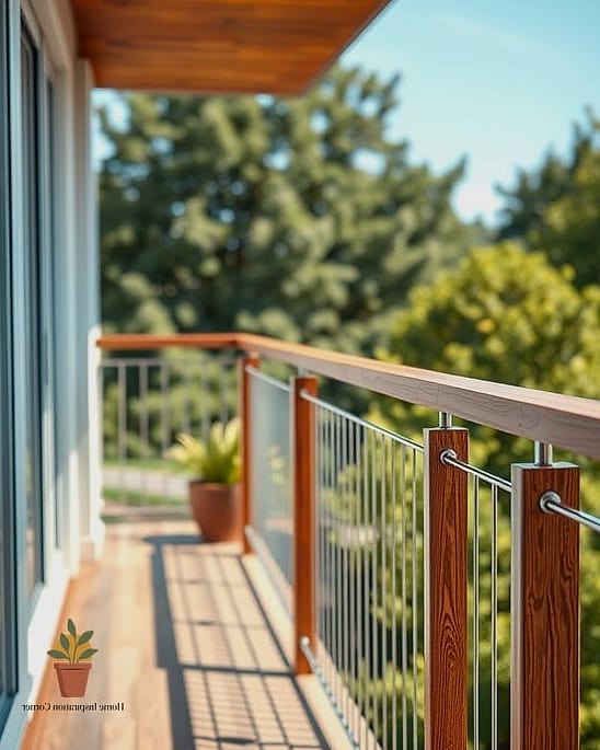 Cable Railing With Wood Top Rail