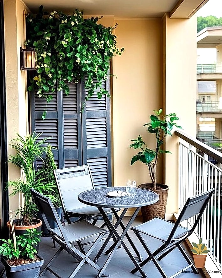 23 Beautiful Balcony Furniture Inspiration Photos Worth Saving 9 Cafe-Style Folding Chairs