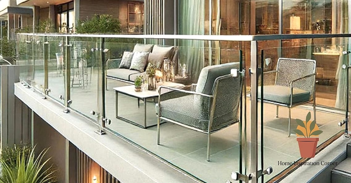 Chrome and Glass Modern Rail