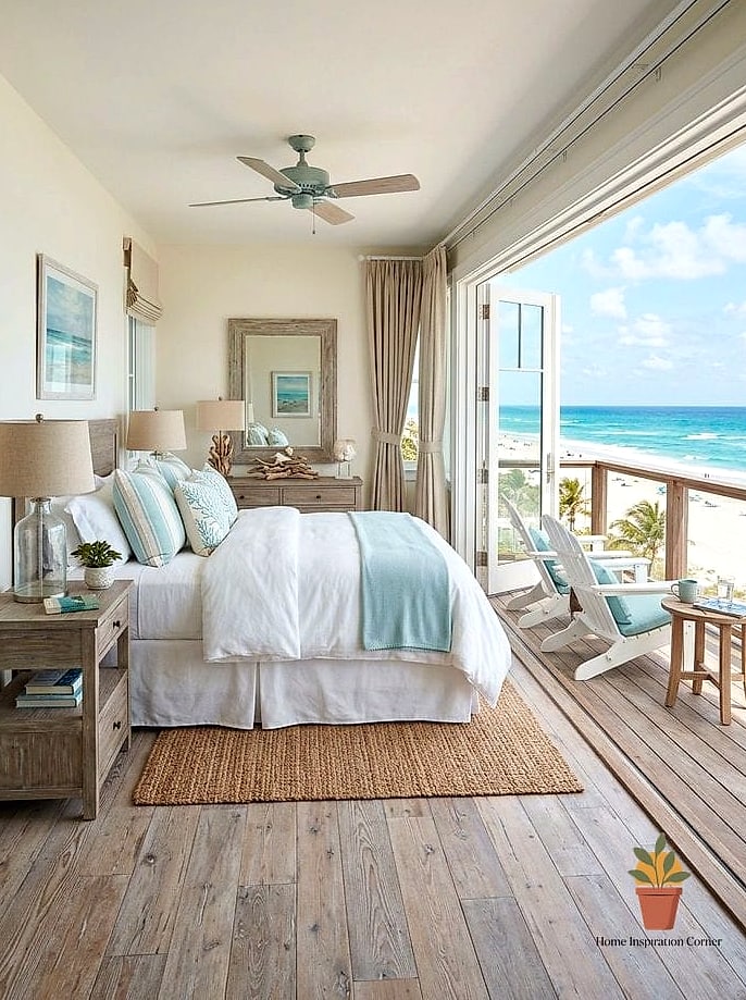 Coastal Blue and White Balcony