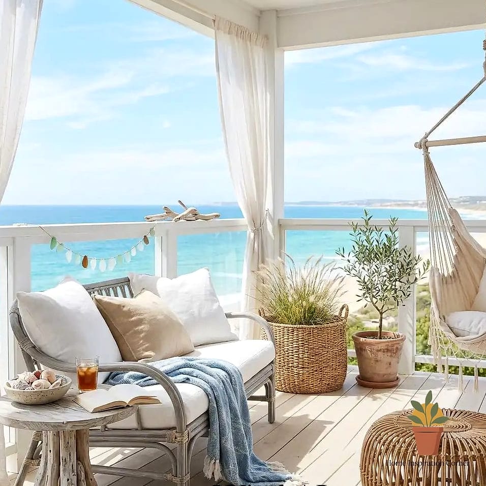 10 Balcony Decoration Inspiration Boards You'll Want to Copy 9 The Coastal Breeze Hideaway