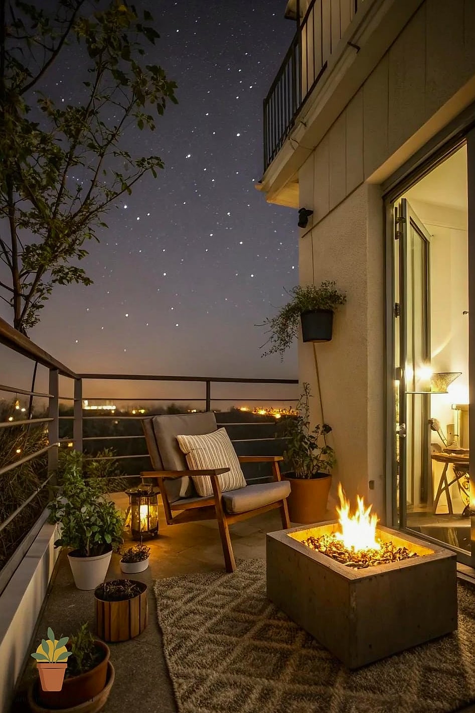 Compact Fire Pit Table