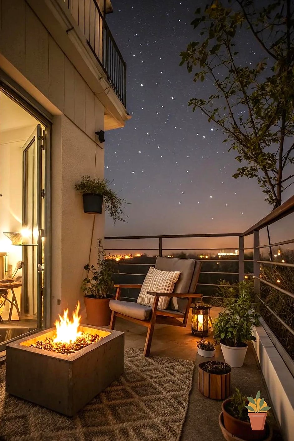 A Compact Fire or Heat Element for Cooler Months