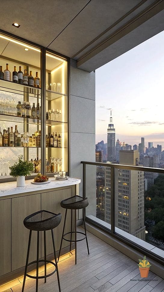 A Corner Bar Cart Setup