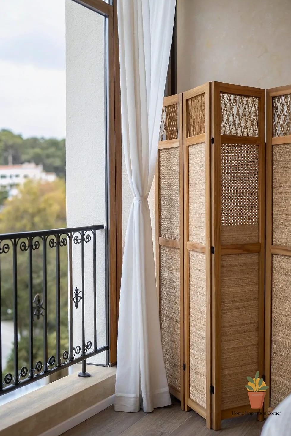 Corner Privacy Nooks with Curtains