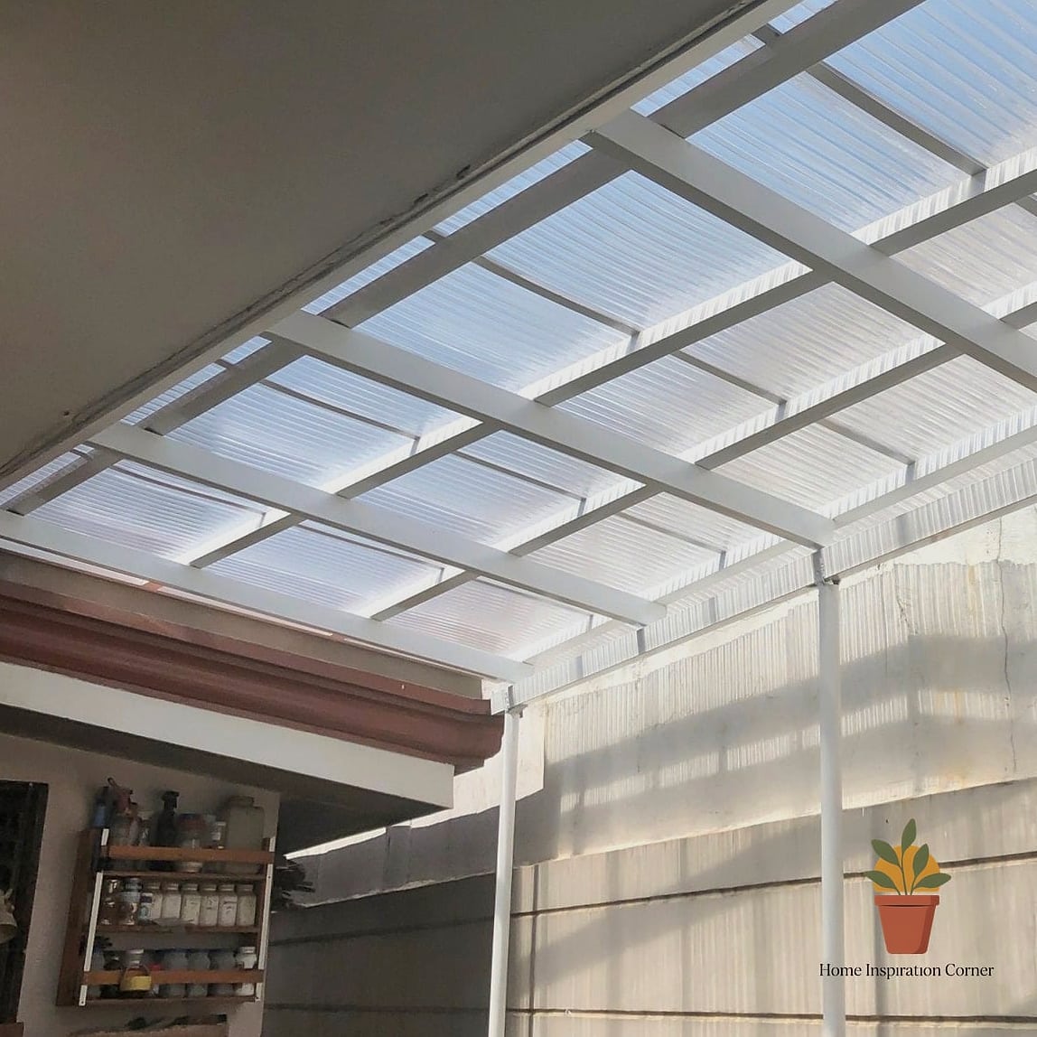 Corrugated Polycarbonate Roof with Side Panels