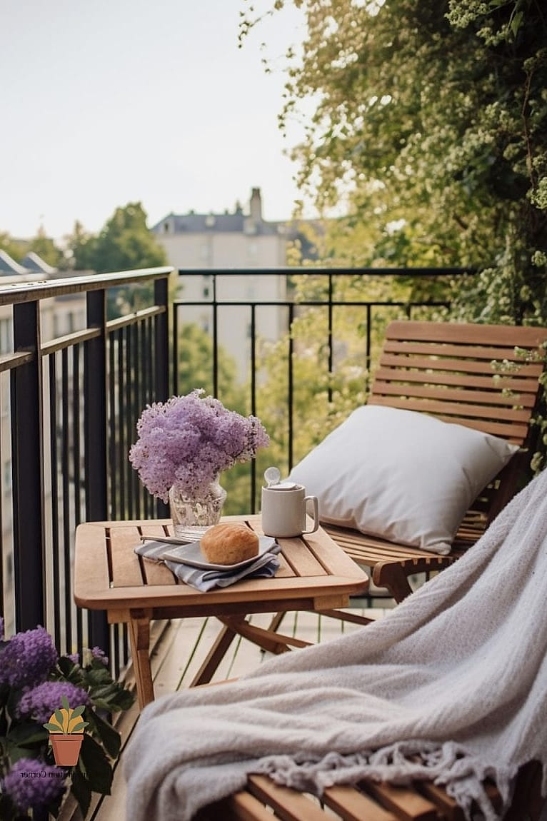 20 Small Balcony Looks We're Obsessed With This Year 19 Cottagecore Flower Balcony