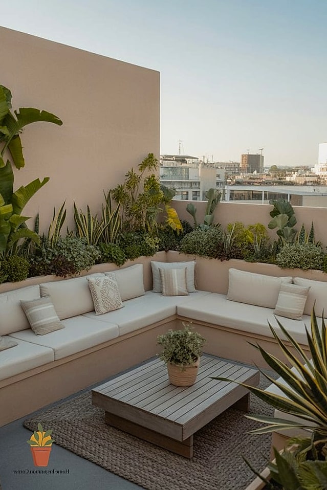 17 Rooftop Terrace Ideas That Will Transform Your Space 4 Create a Cozy Lounge Corner