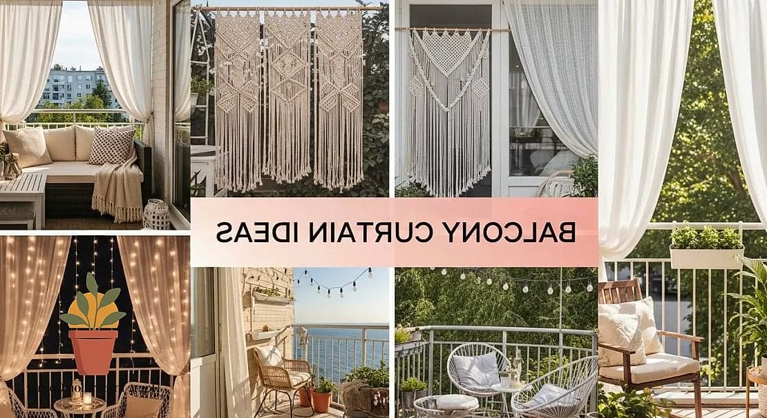 20 Stunning House Balcony Ideas for Every Budget 15 Curtain Panels for Softness