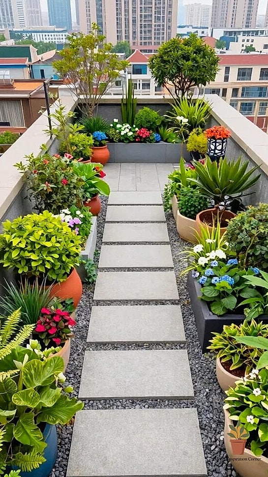 17 Rooftop Terrace Ideas That Will Transform Your Space 9 Define Zones with an Outdoor Rug