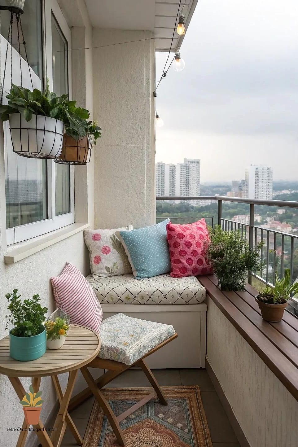 Empty Corner Becomes a Hanging Egg Chair Retreat