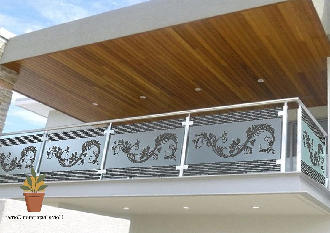 17 Etching Glass Design For Balcony Ideas That Work in Any Size Home 9 Etched Glass Balustrade for Small Balconies