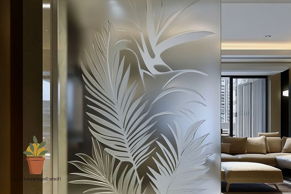 17 Etching Glass Design For Balcony Ideas That Work in Any Size Home 17 Etched Glass with Decorative Film Overlay