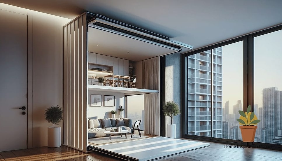 Fold-Down Wall Desk for a Micro Office Balcony