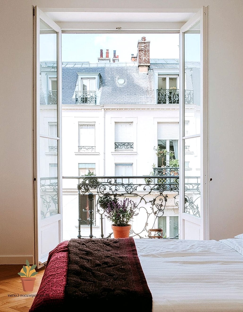 French Juliet Balcony with Iron Railing