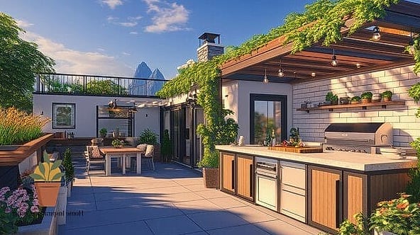 20 Stunning House Balcony Ideas for Every Budget 12 Full Outdoor Kitchenette Setup