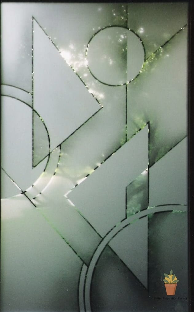 17 Etching Glass Design For Balcony Ideas That Work in Any Size Home 3 Geometric Etched Patterns