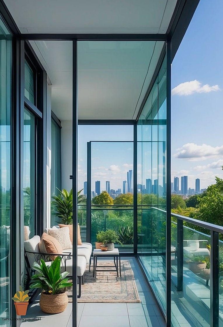 Glass Panel Enclosure for Maximum Light