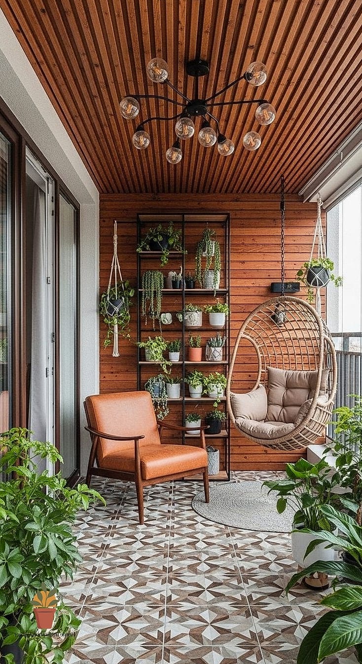 Hanging Rattan Chair Corner