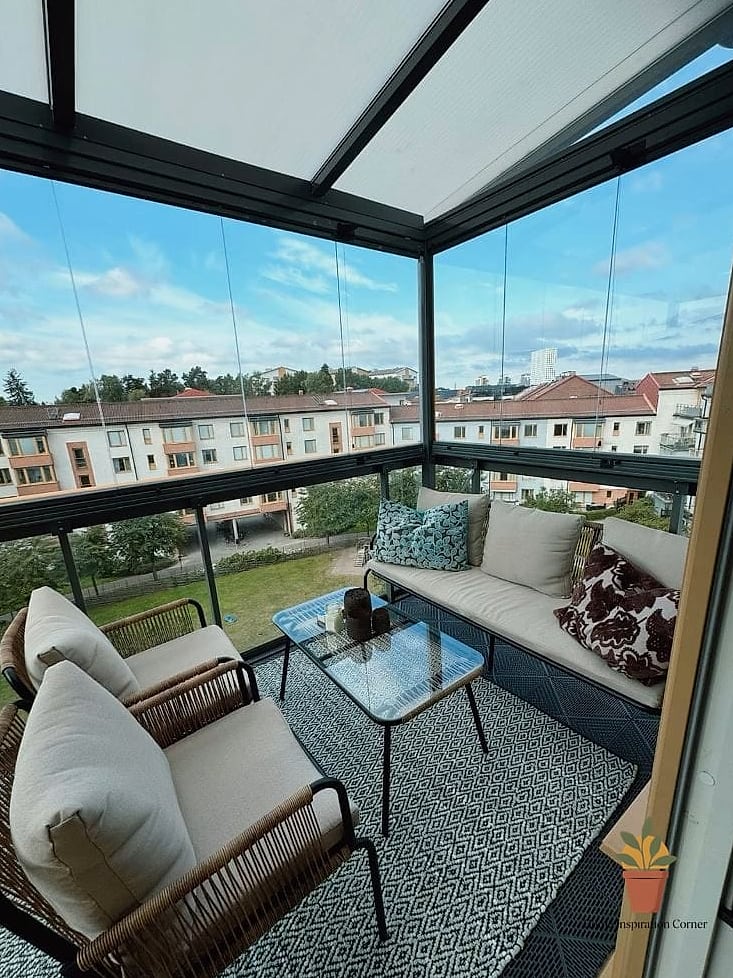 Heated Closed Balcony for Year-Round Use
