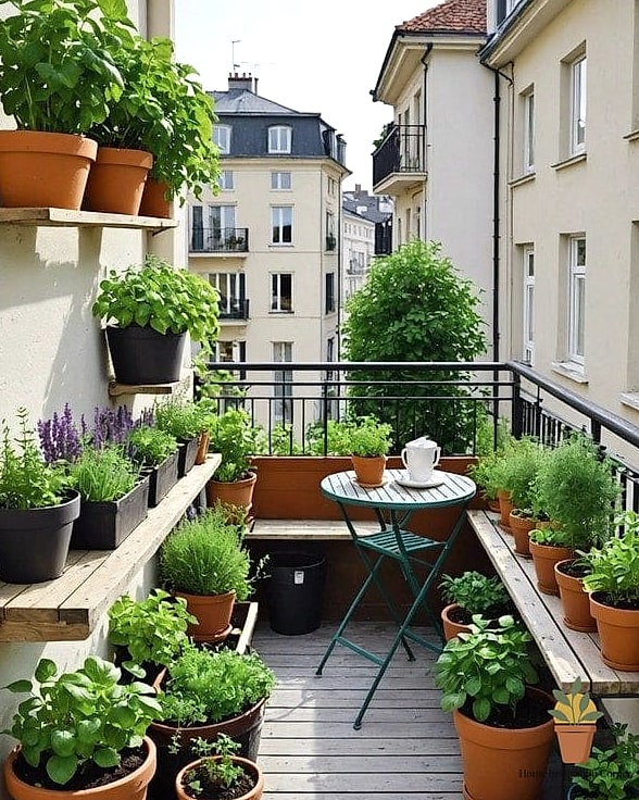 Herb Garden in a Vertical Planter