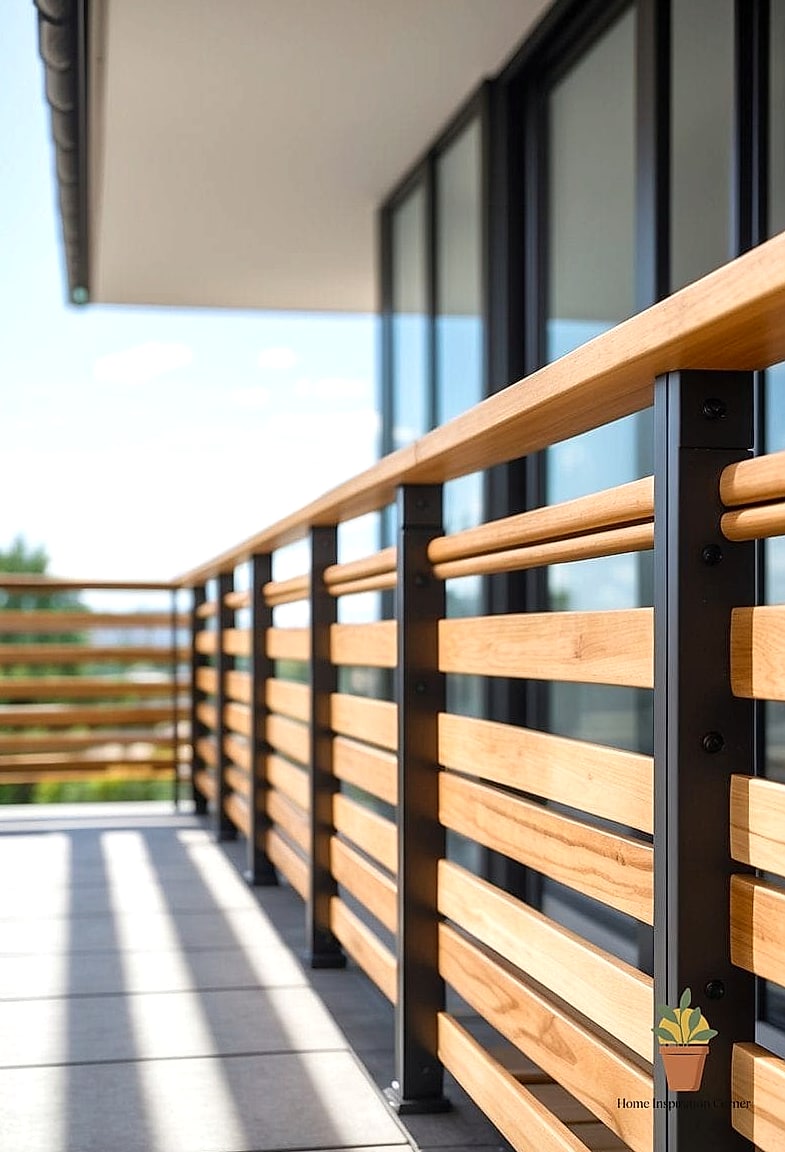 Horizontal Slat Railings