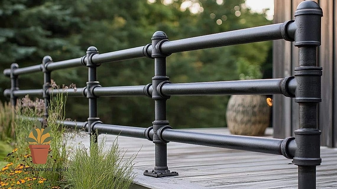 18 Iron Balcony Railing Designs You Need to See Right Now 15 Industrial Iron Pipe Railings