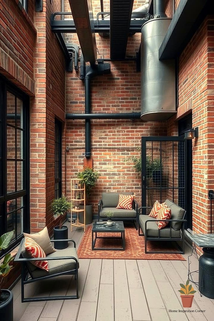 10 Balcony Decoration Inspiration Boards You'll Want to Copy 10 The Industrial Loft Balcony