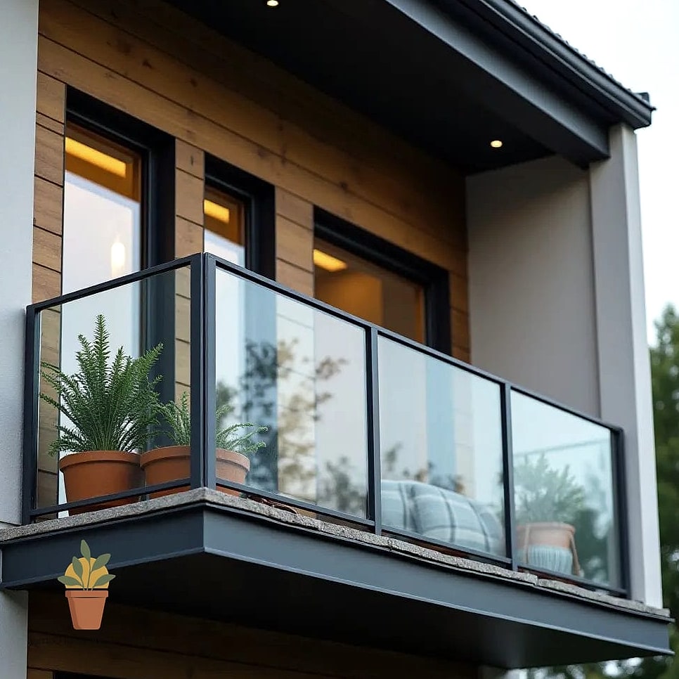 The Industrial Metal and Concrete Balcony