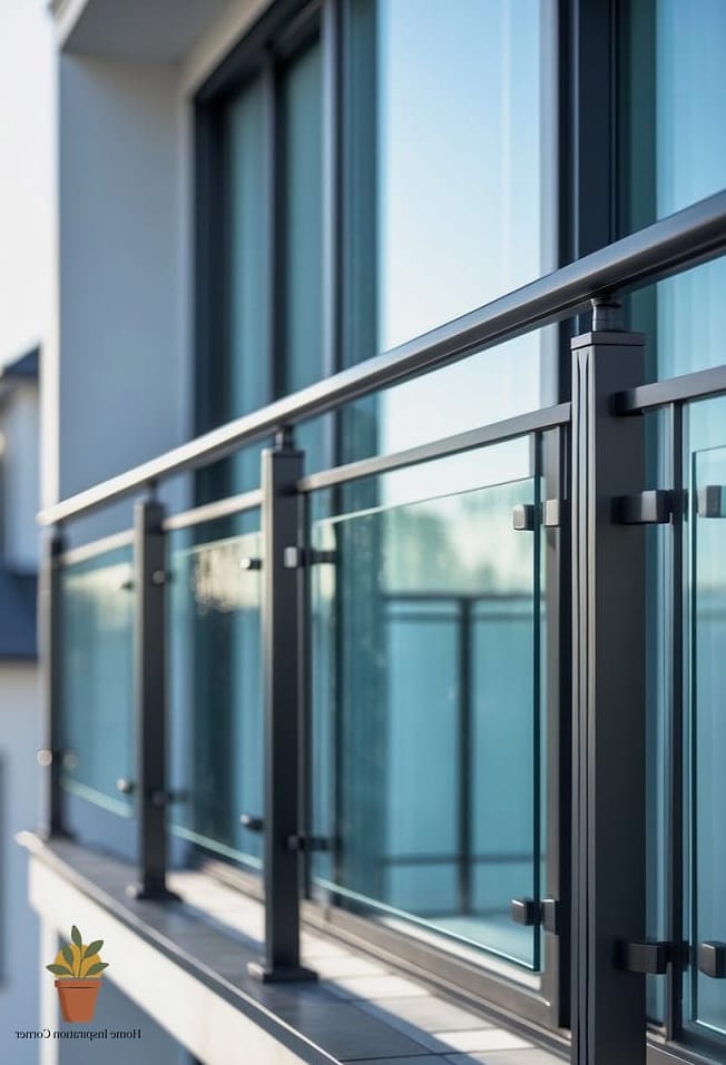 18 Iron Balcony Railing Designs You Need to See Right Now 10 Iron Railings with Glass Panel Inserts