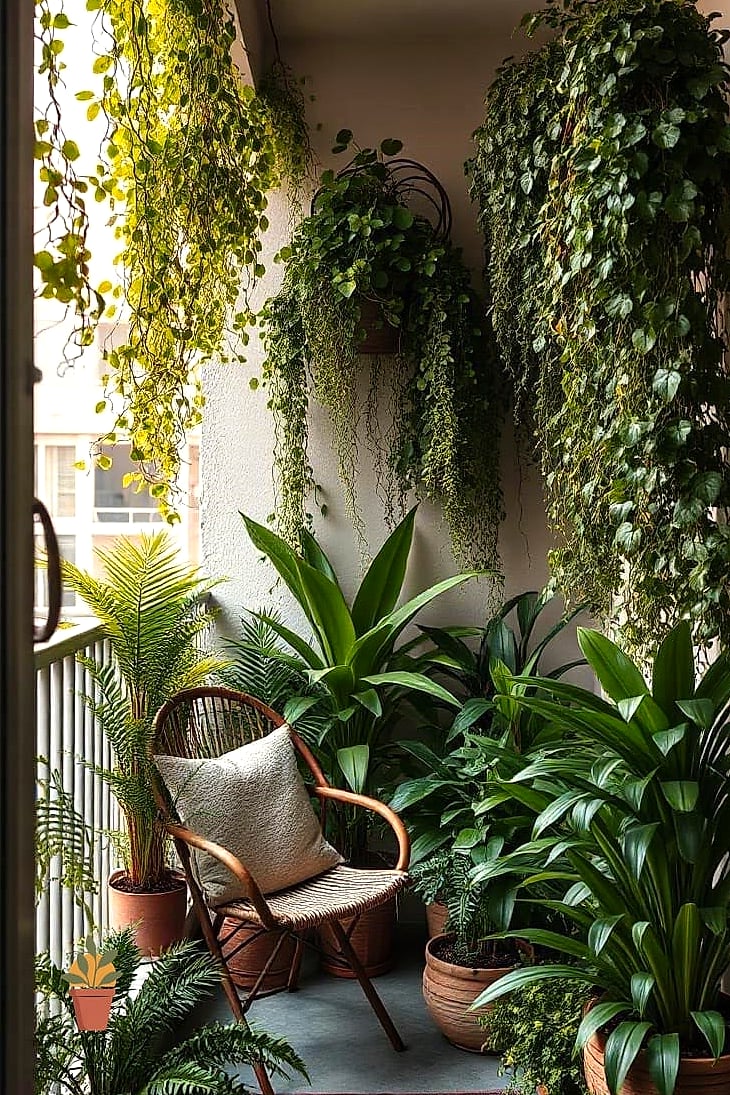 Jungle Corner with Layered Plants