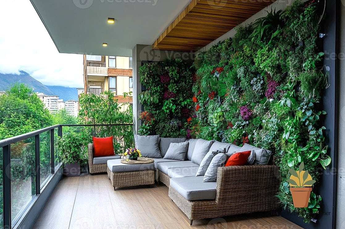 Layered Greenery Wall