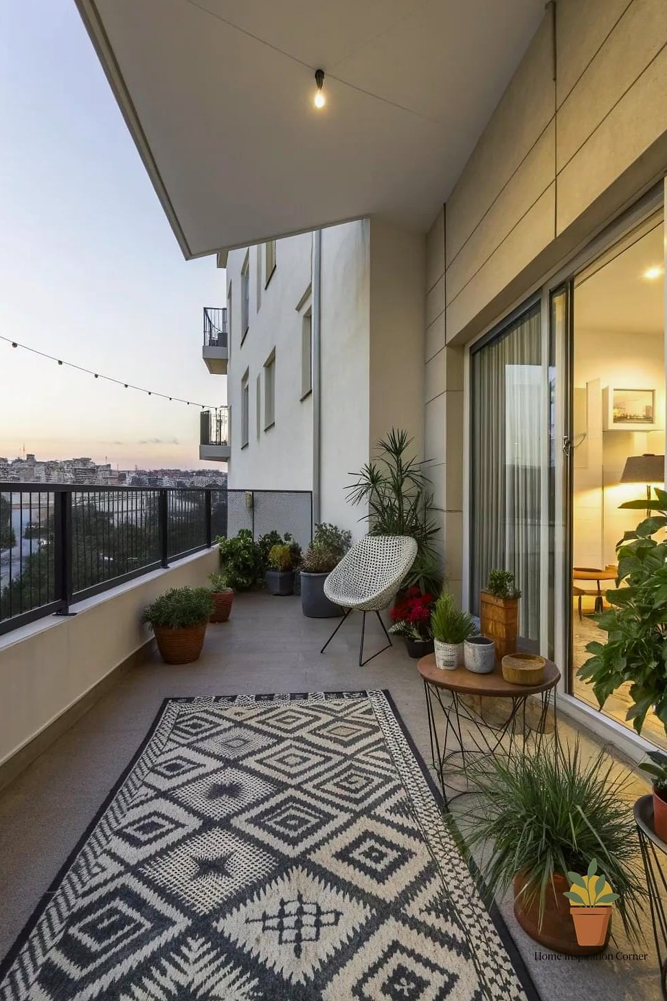 Layered Outdoor Rugs for Texture