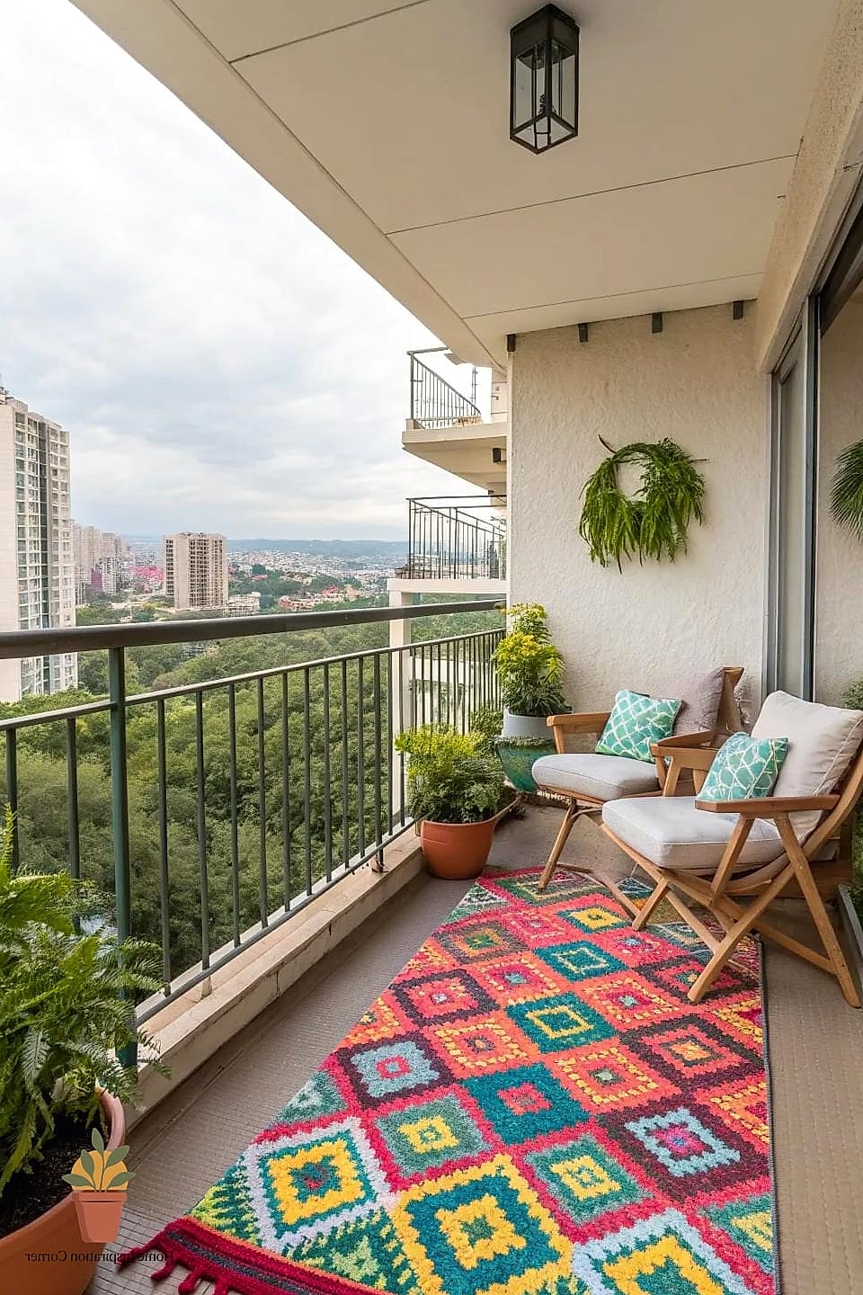 Layer an Outdoor Rug Over Bare Concrete