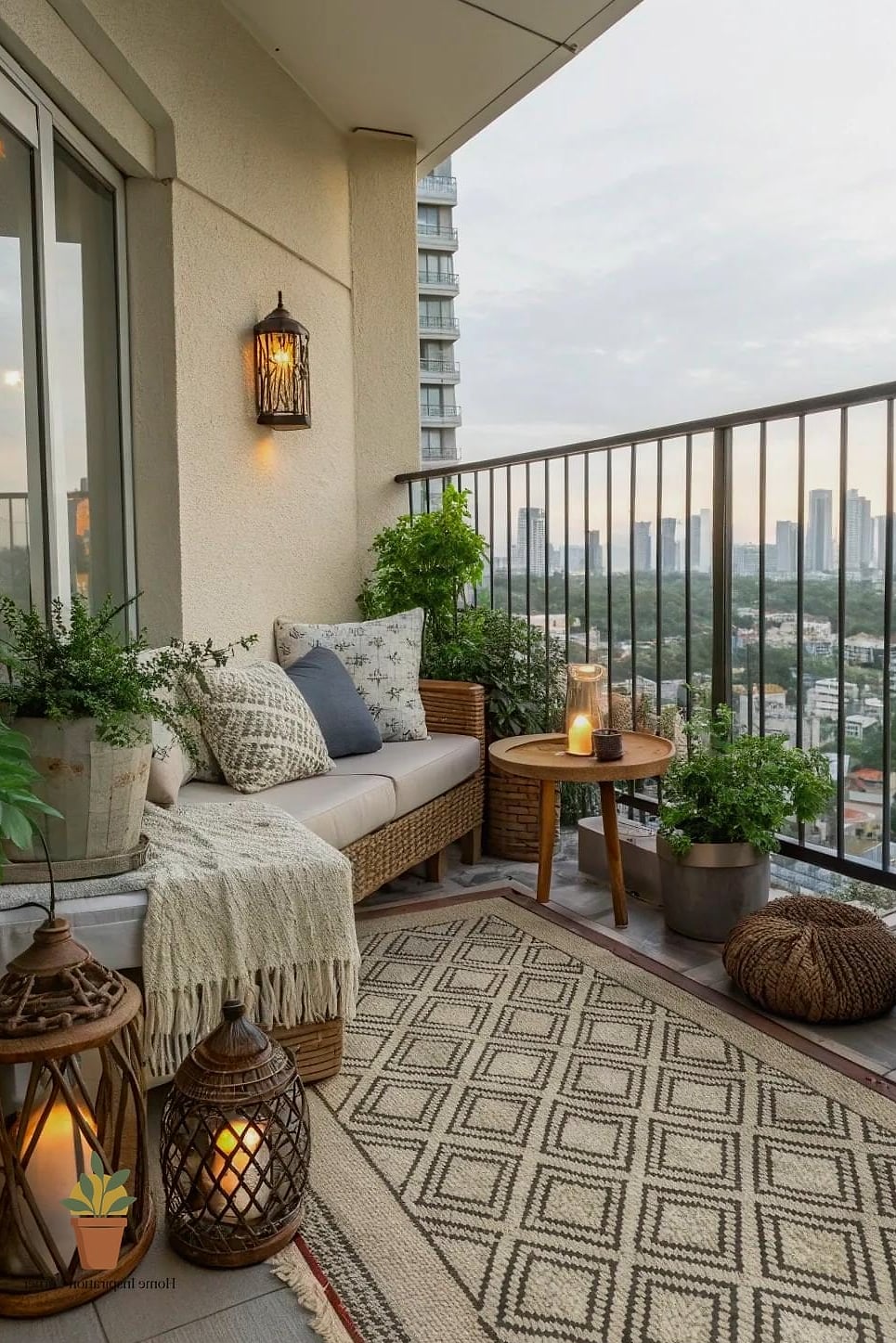 Layer an Outdoor Rug Over Bare Concrete