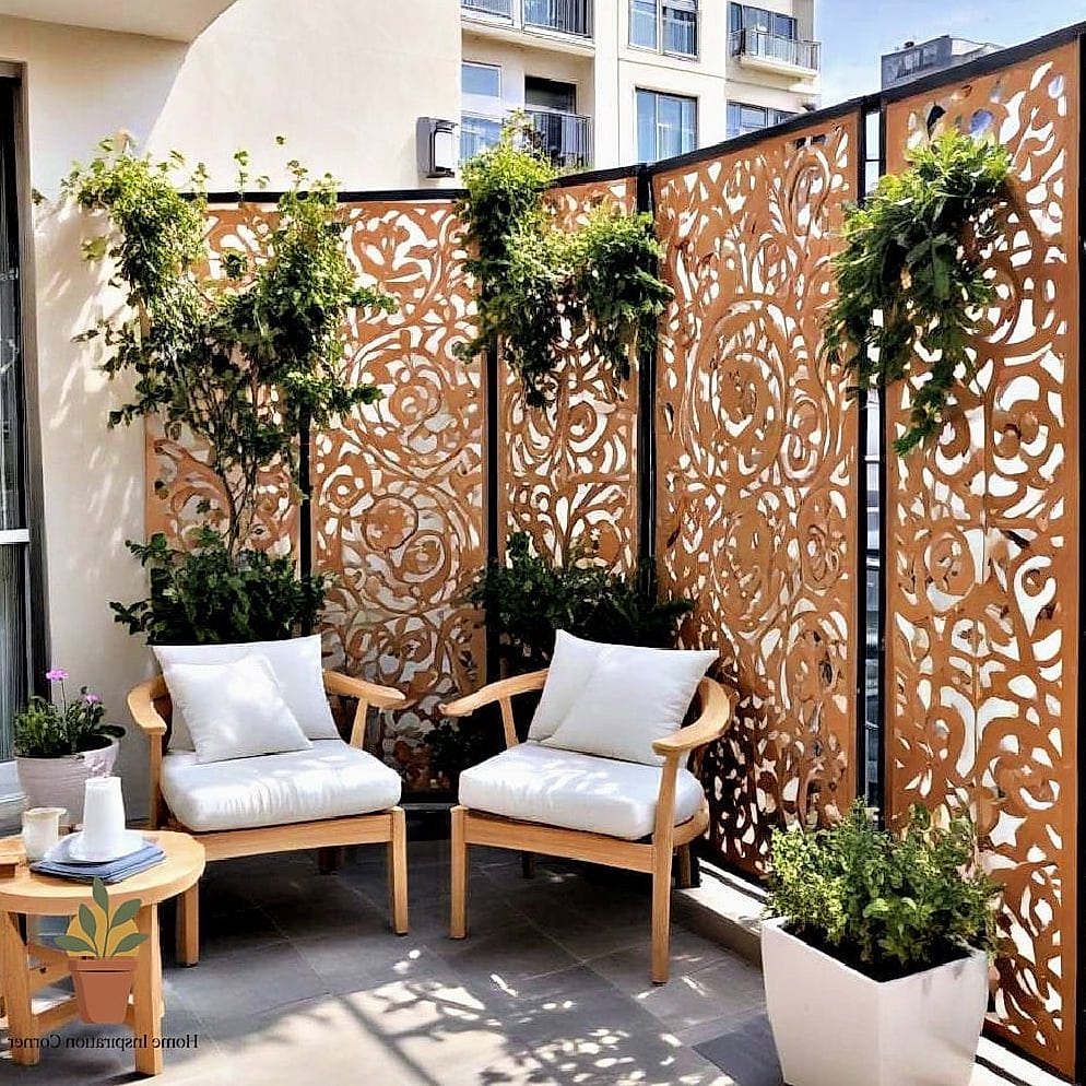 7 Creative Outdoor Balcony Ideas Ideas You Haven't Seen Before 8 A Living Privacy Screen Using Climbing Vines
