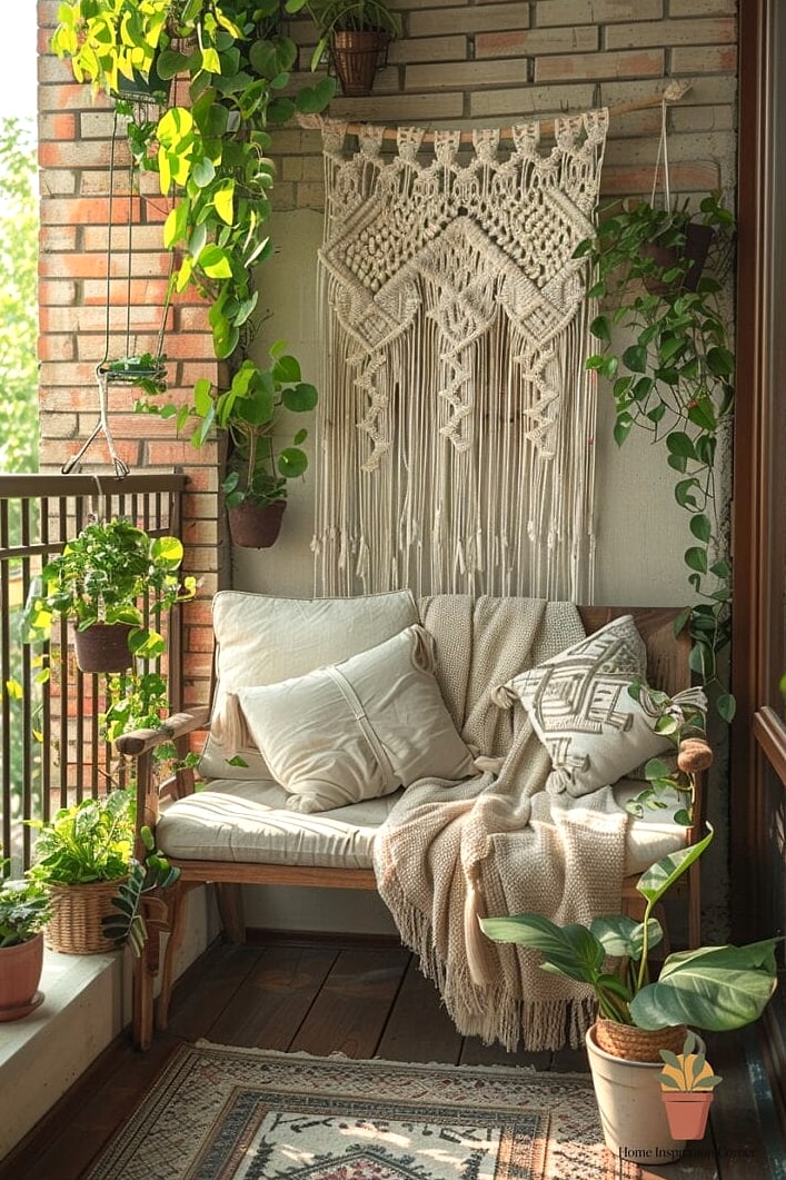 A Macrame Wall Hanging as the Anchor Piece