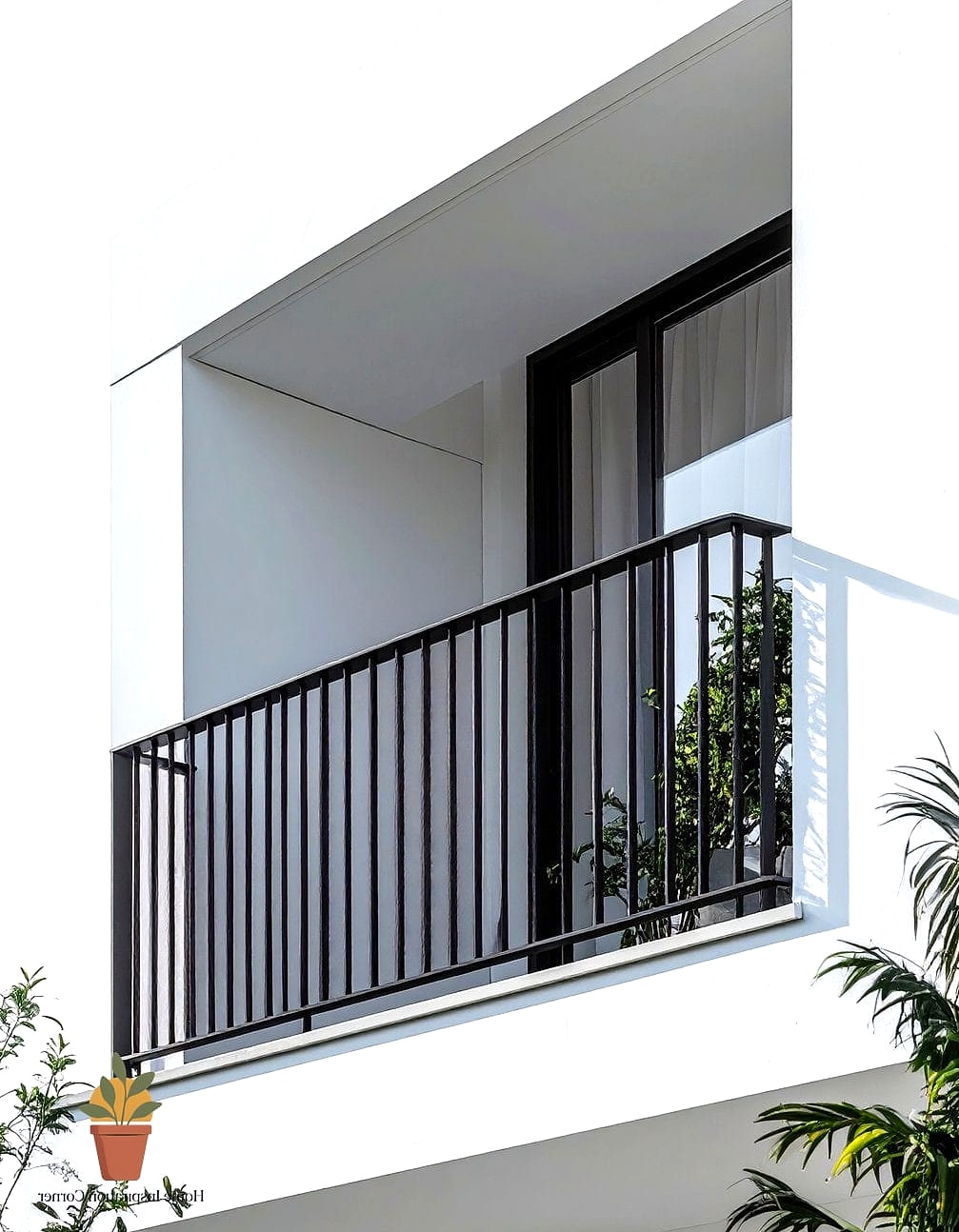 18 Iron Balcony Railing Designs You Need to See Right Now 3 Minimalist Straight Bar Iron Railings