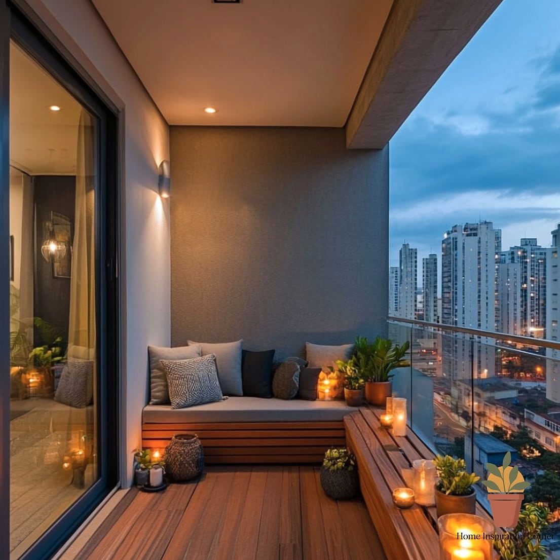 Monochrome Modern Balcony with Statement Planters