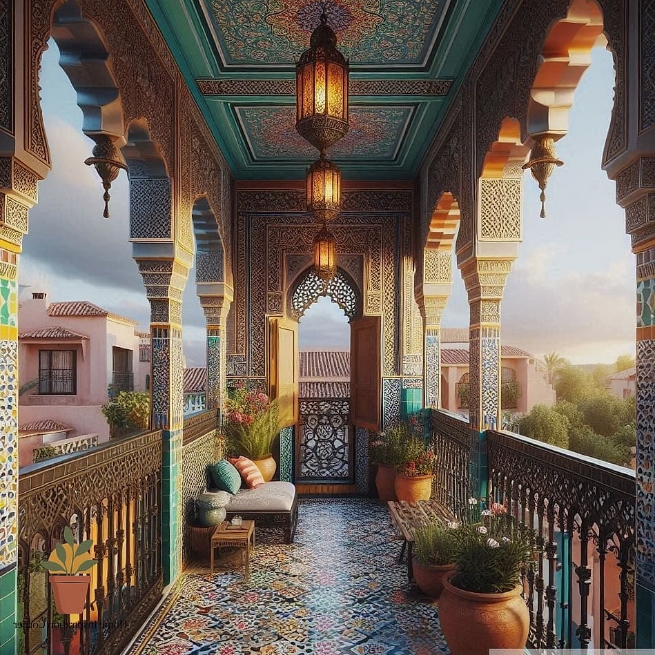 Moroccan-Inspired Tile Floor Decals
